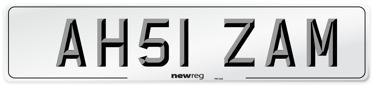 AH51 ZAM Number Plate from New Reg
